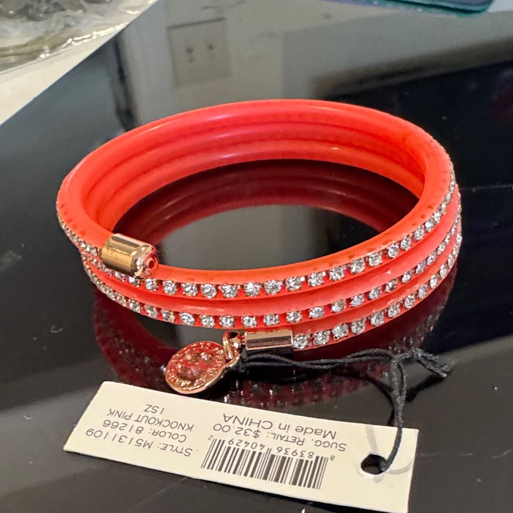 Mark Jacobs Elegant Orange Crystal Bangle Set 25$